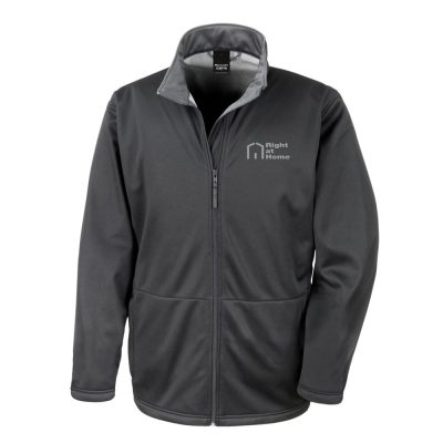 Right At Home Mens Soft Shell Jacket - Black