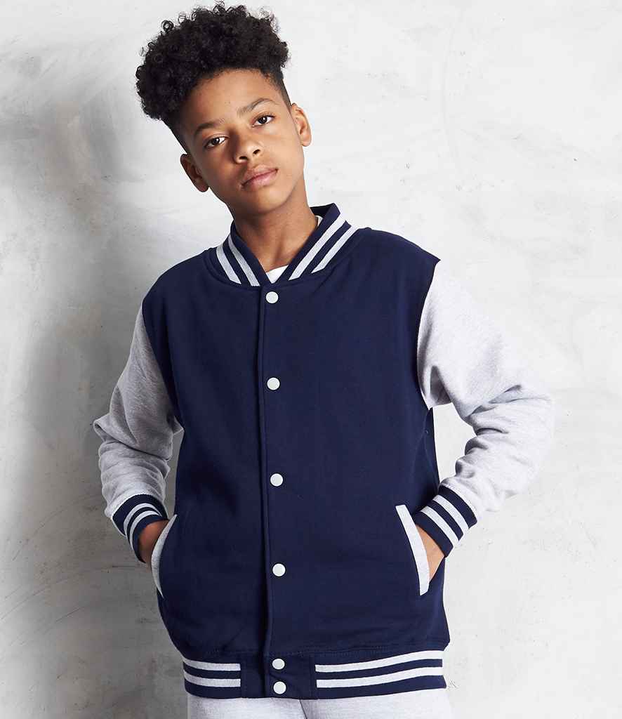JH043B AWDis Kids Varsity Jacket 2