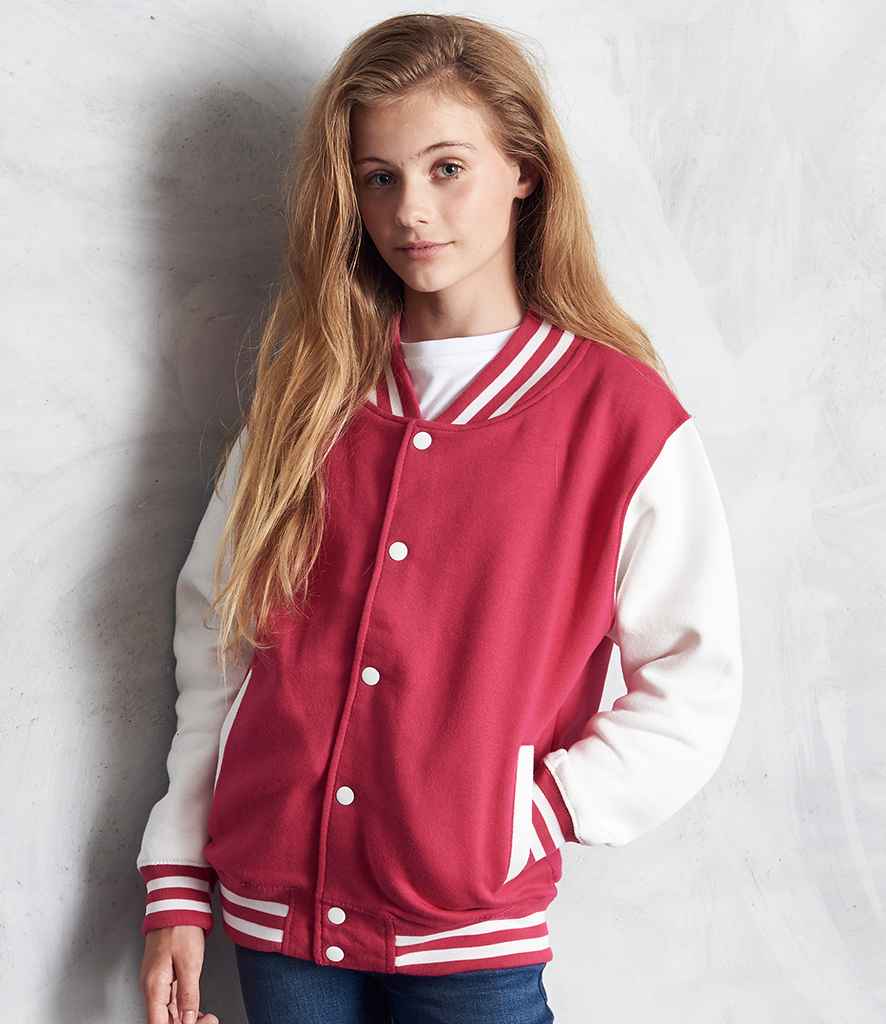JH043B AWDis Kids Varsity Jacket