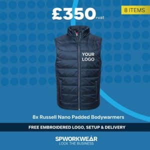 8x Premium Russell Nano Padded Bodywarmer Bundle - Winter