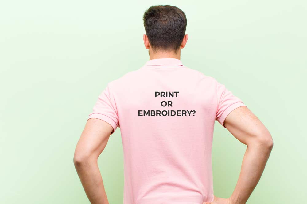 Print or Embroidery on the back?