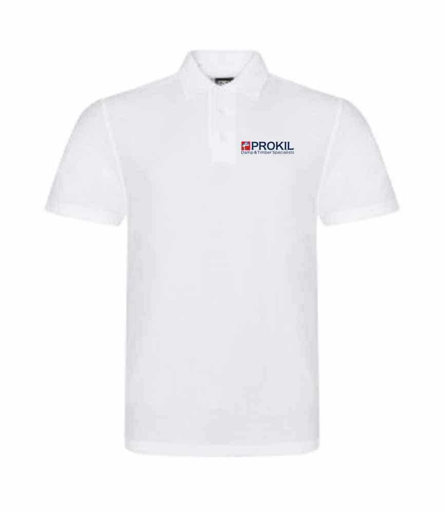 Prokil Surveyor Polo Front - White Prokil Surveyor Polo Front - White