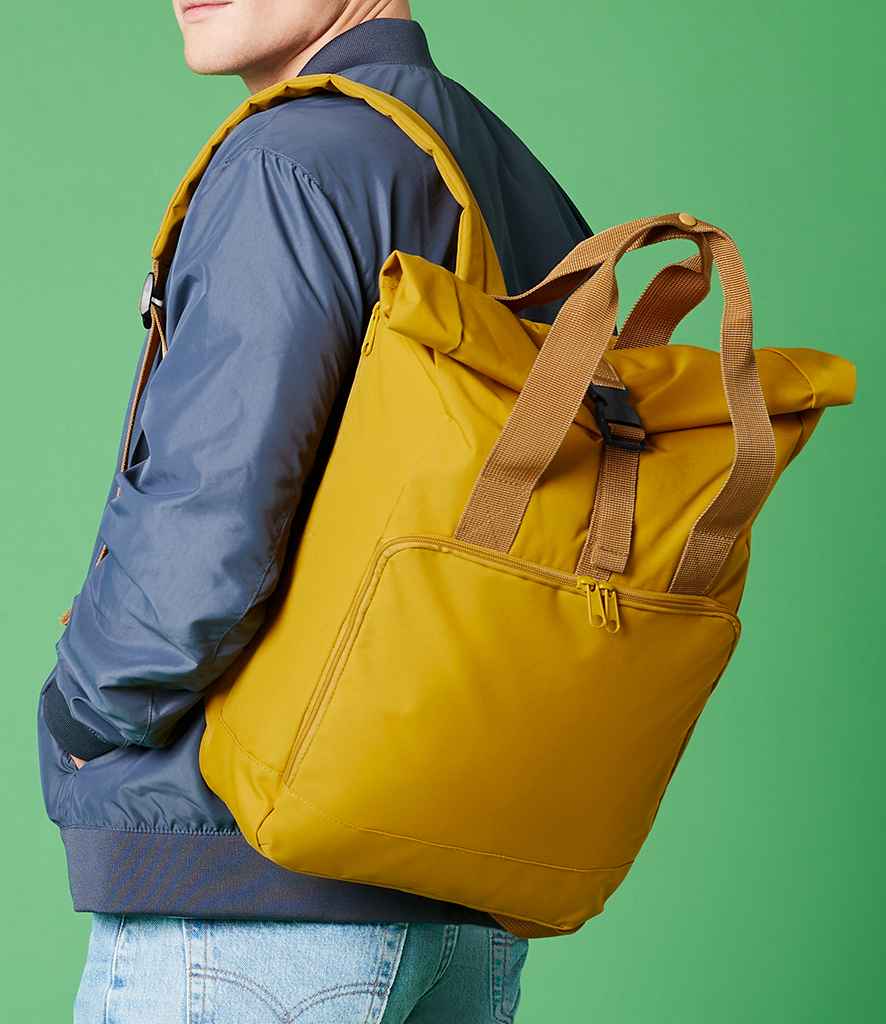 BG118L BagBase Recycled Twin Handle Roll-Top Laptop Backpack
