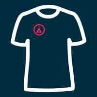 Right Breast-Selected logo placement Black T-shirt