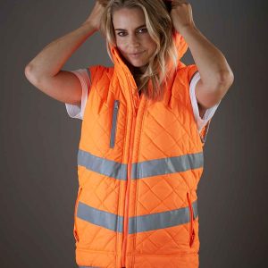 YK216 Yoko Hi-Vis Kensington Hooded Gilet