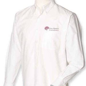 Grey Matters H510 Mens Long Sleeve Oxford Shirt - White