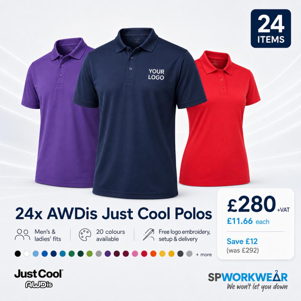 24x AWDis Cool Polo Shirt Bundle 24x AWDis Cool Polo Shirt Bundle