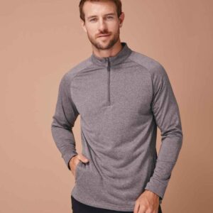 H862 Henbury Zip Neck Wicking Top