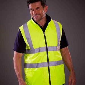 YK061 Yoko Hi-Vis Reversible Fleece Bodywarmer