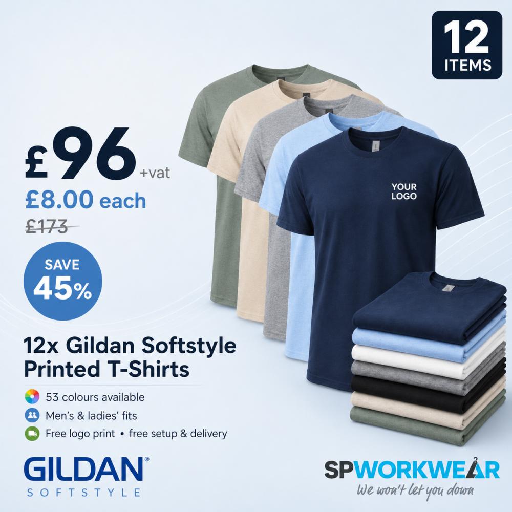 12x Printed Gildan Softstyle Tshirts 12x Printed Gildan Softstyle Tshirts
