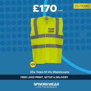25x Yoko Hi Vis Waistcoat Event Hi Vis Bundle - Winter