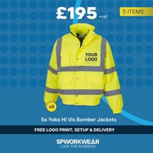 5x Yoko Hi Vis Bomber Jacket Event Hi Vis Bundle - Winter