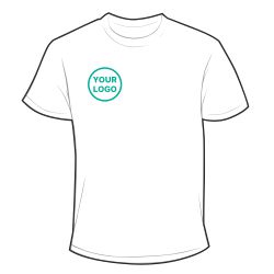 Right Breast-Selected logo placement Black T-shirt