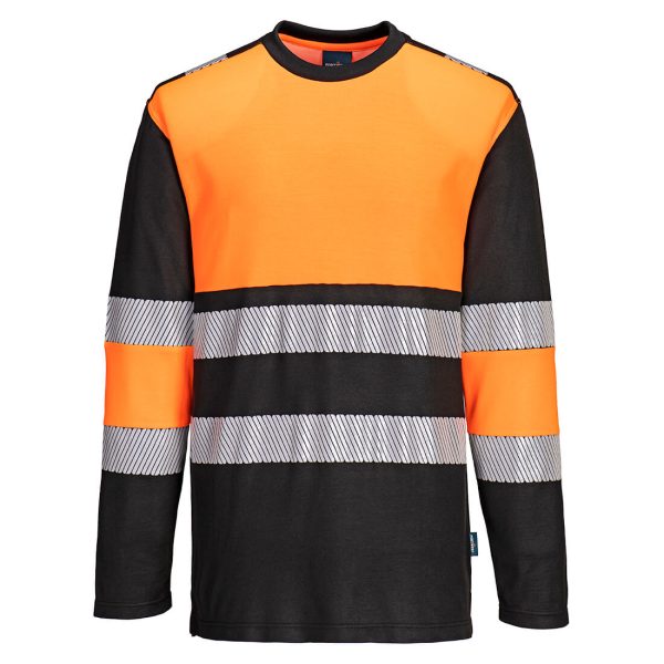 Portwest PW3 Hi-Vis Cotton Comfort Class 1 T-Shirt L/S  - PW312