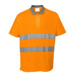 Portwest Hi-Vis Cotton Comfort Polo Shirt S/S  - S171