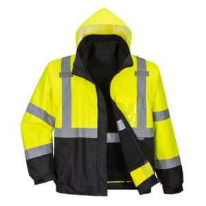 Portwest Hi-Vis 3-in-1 Contrast Premium Bomber Jacket  - S365