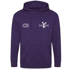 Cheerdance Purple Zip Hoodie Front
