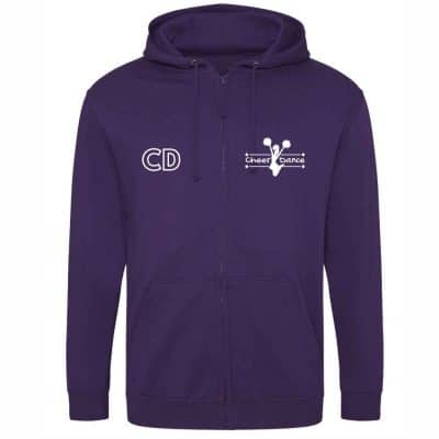 Cheerdance Purple Zip Hoodie Front