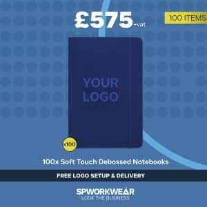 100x A5 Soft Touch Notebooks - Debossed