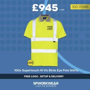 100 x Supertouch Hi Vis Bird Eye Polo Shirt Bundle