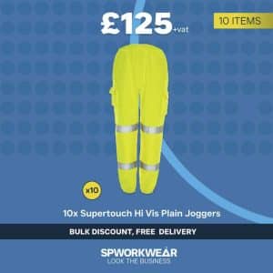 10 x Supertouch Hi Vis Jogging Bottoms Bundle - Unbranded