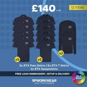12pc Embroidered Workwear Package
