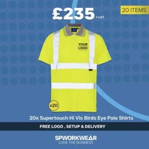 20 x Supertouch Hi Vis Bird Eye Polo Shirt Bundle