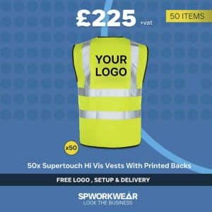 50 x Supertouch Hi Vis Vest Back Logo Bundle