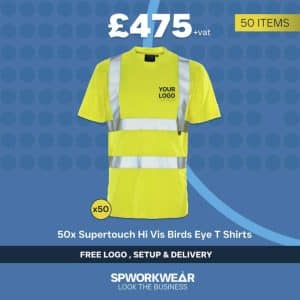 50 x Supertouch Hi Vis Bird Eye T Shirt Bundle