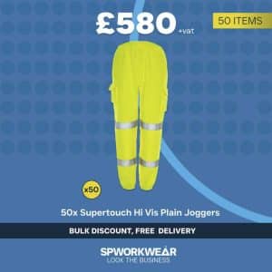 50 x Supertouch Hi Vis Jogging Bottoms Bundle - Unbranded