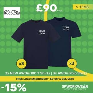 AWDis 180 T Shirt & Polo Bundle - Spring