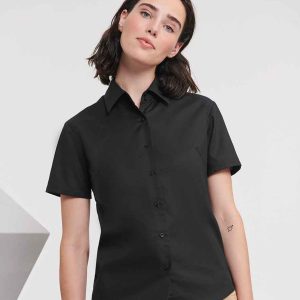 Russell Ladies Short Sleeve Oxford Shirt - 933F