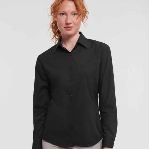 Russell Ladies Poplin Long Sleeve Shirt - 934F