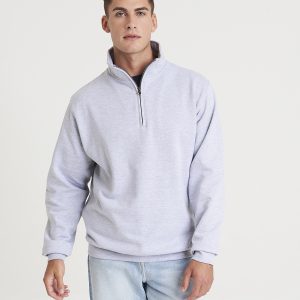 AWDis Sophomore Zip Neck Sweatshirt - JH046