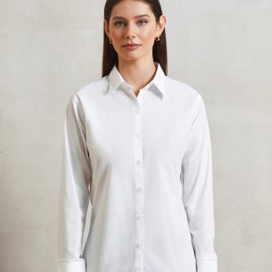 Premier Ladies Supreme Long Sleeve Poplin Shirt - PR307
