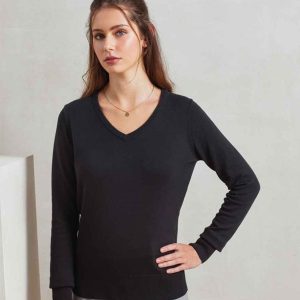 Premier Ladies Knitted V Neck Sweater - PR696