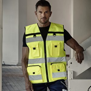 Yoko Hi-Vis Executive Long Sleeve Waistcoat - YK108
