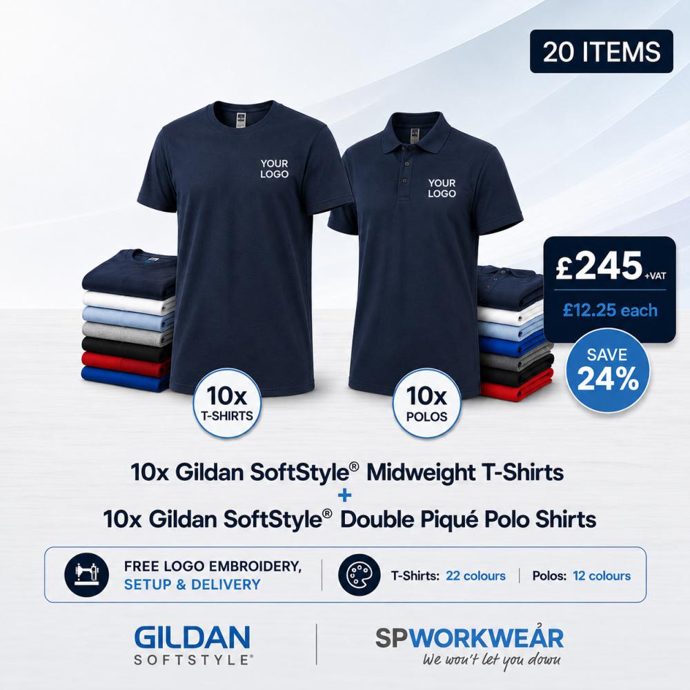 10 Gildan Tshirts + 10 Gildan Polos Bundle 10 Gildan Tshirts + 10 Gildan Polos Bundle