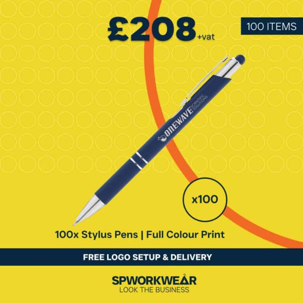 100x Crosby Soft Touch Stylus Pen Bundle - Summer