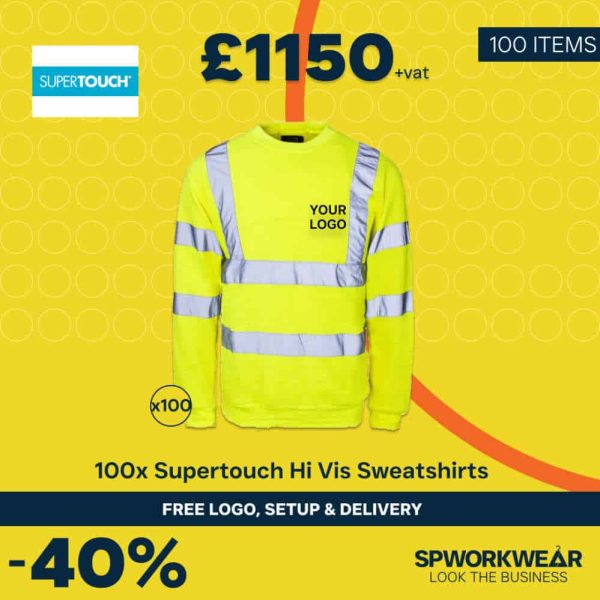 100x Supertouch Hi Vis Sweatshirt Bundle - Summer