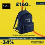 10x BagBase Recycled Backpack Bundle - Summer