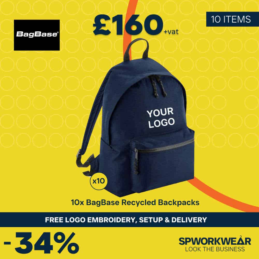 10x BagBase Recycled Backpack Bundle - Summer 10x BagBase Recycled Backpack Bundle - Summer