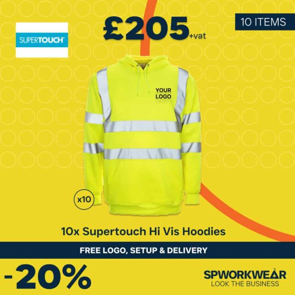 10x Supertouch Hi Vis Hoodie Bundle - Summer