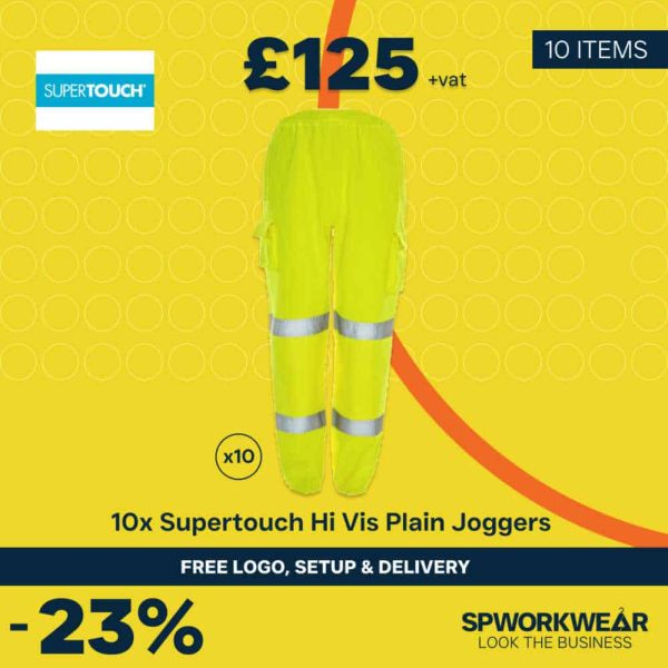10x Supertouch Hi Vis Jogging Bottoms Plain Bundle - Summer