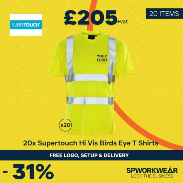 20x Supertouch Hi Vis Bird Eye T Shirt Bundle - Summer