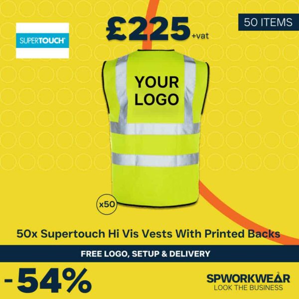 50x Supertouch Hi Vis Back Logo Bundle - Summer