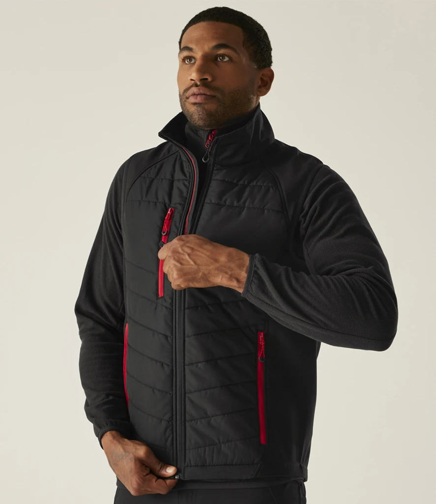Regatta Pro Universal Bodywarmer RG735 zipping up view branded workwear gilet