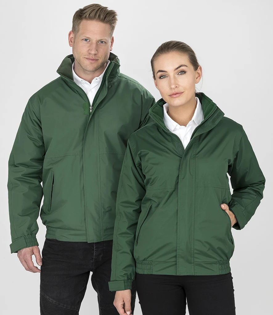 Result Core Channel Jacket RS221M model wearing waterproof workwear jacket