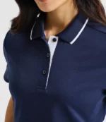 PR619 Premier Ladies Contrast Coolchecker® Piqué Polo Shirt Placket