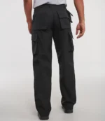 Russell Heavy Duty Work Trousers in Black, worn